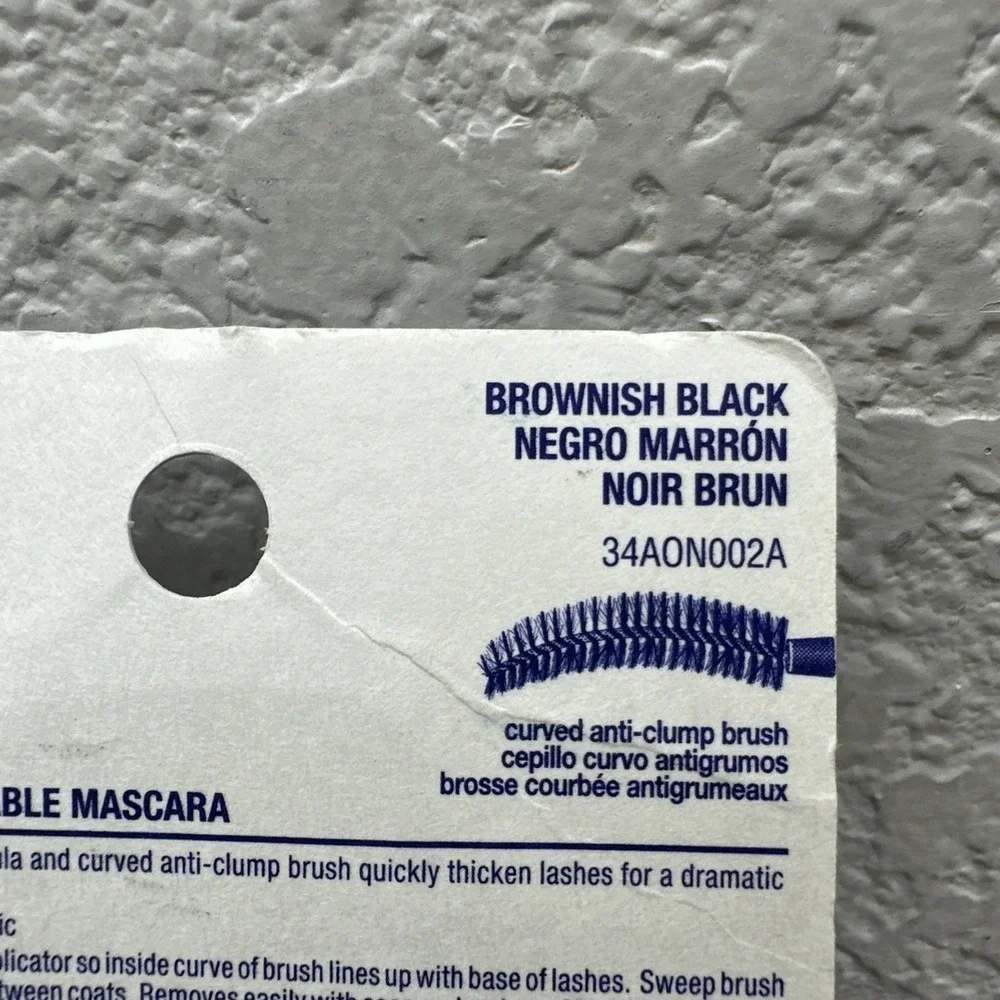$19 🌙 Maybelline Volum' Express Curved Brush Mascara #222 BROWNISH BLACK‎ NEW